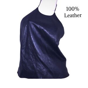 AK2-100% Leather halter top